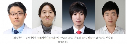 경북대병원 내분비대사내과연구팀 박근규 교수, 최연경 교수, 변준규 연구교수, 이승형 박사과정