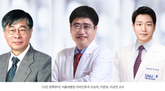 [사진 왼쪽부터] 서울대병원 이비인후과 오승하, 이준호, 이상연 교수