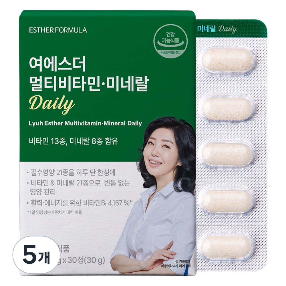 에스더포뮬러 여에스더 멀티비타민 미네랄 Daily 30g, 5개, 30정