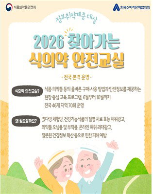 식약처, 초고령 46곳 '찾아가는 안전' 총력