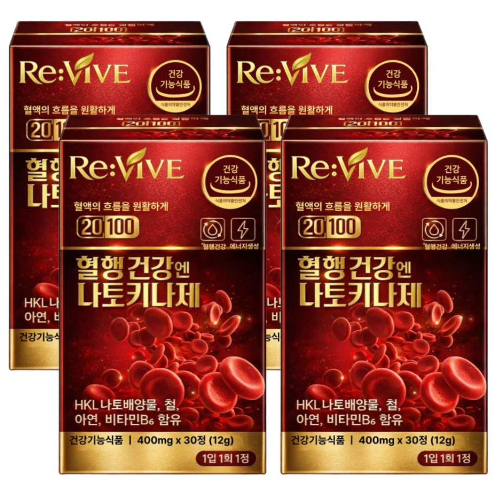 혈행개선 나토키나제 낫토키나제 신장에좋은음식, 4개, 30정
