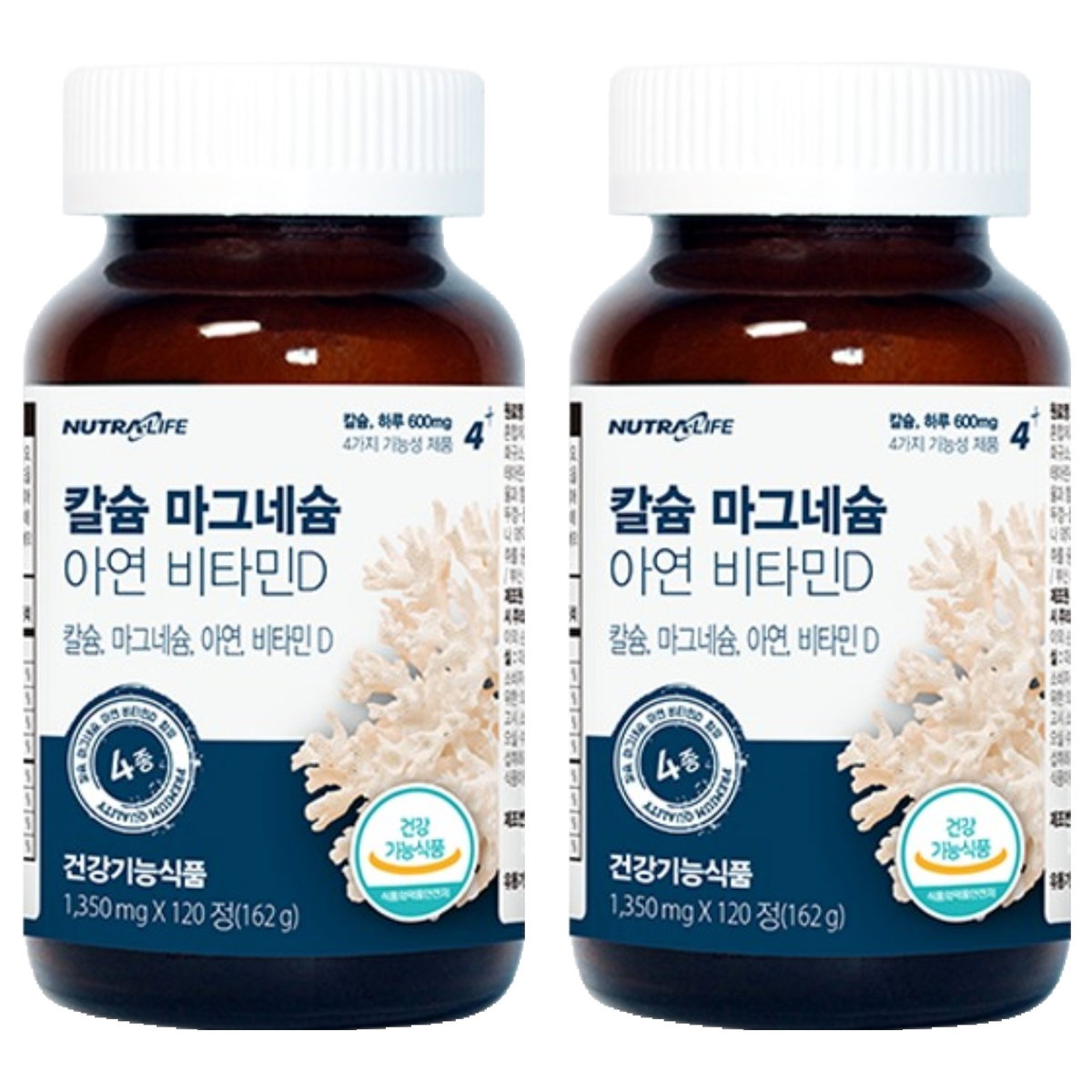 뉴트라라이프 칼슘 마그네슘 아연 비타민D 162g, 120정, 2개
