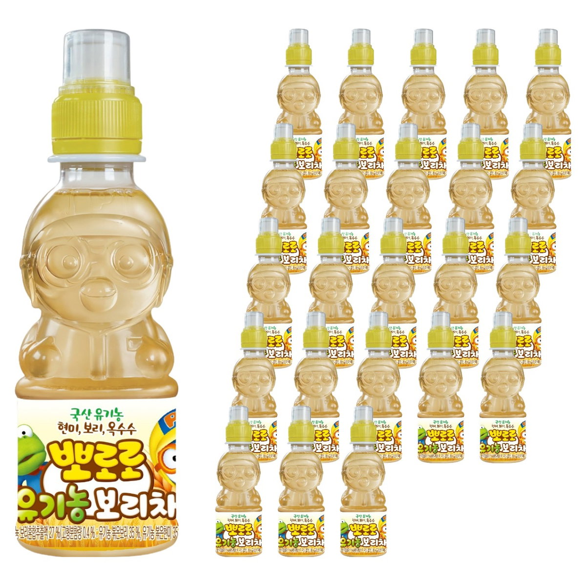 팔도 뽀로로 유기농 보리차, 220ml, 24개