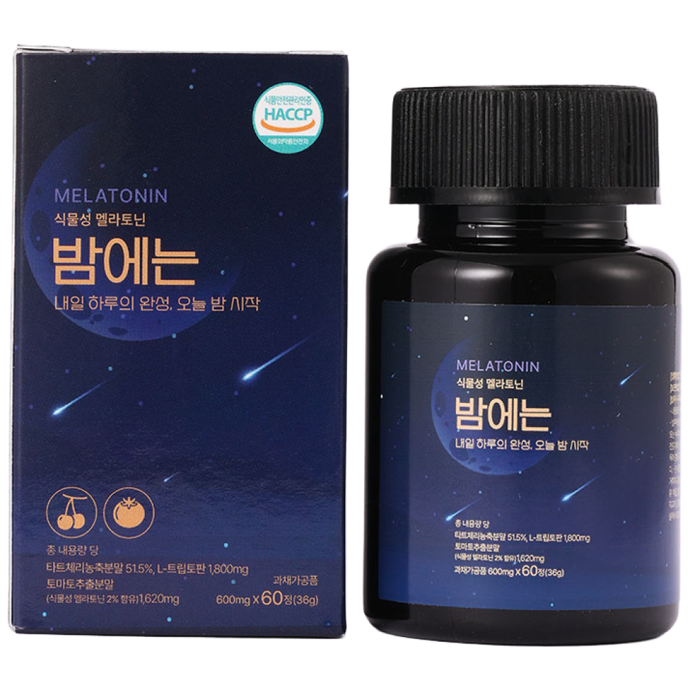 식물성 멜라토닌 밤에는 숙면 꿀잠 멜라코펜, 6개, 60정