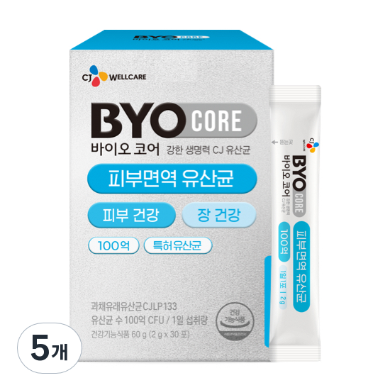 BYO 코어 피부면역 유산균 30p, 60g, 5개