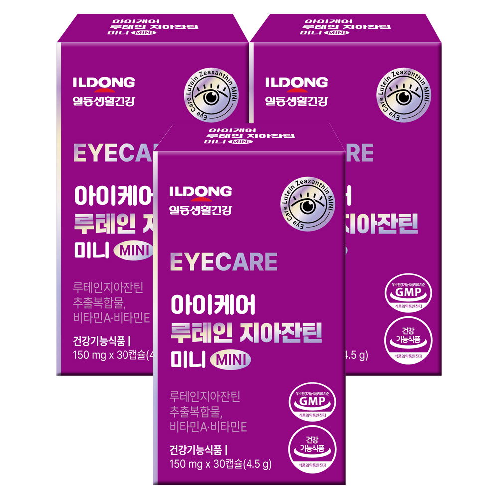 일동생활건강 아이케어 루테인 지아잔틴 미니, 3개, 30정