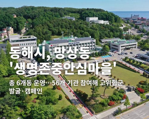 동해시 '생명존중안심마을', 망상동 포함 6개 동 확대… 56개 기관 촘촘한 그물망