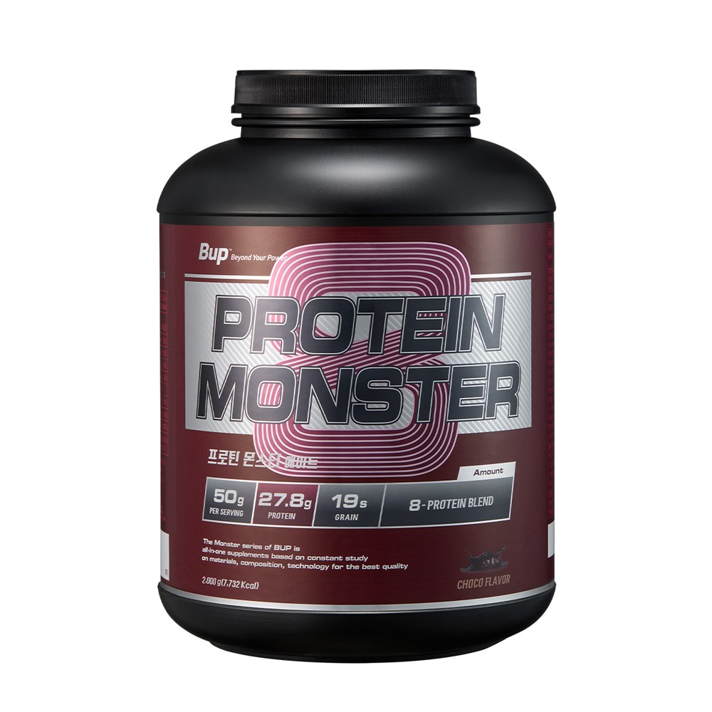 BUP 프로틴몬스터 2kg, 에이트 초코맛 헬스보충제 단백질보충제, 2kg, 1개