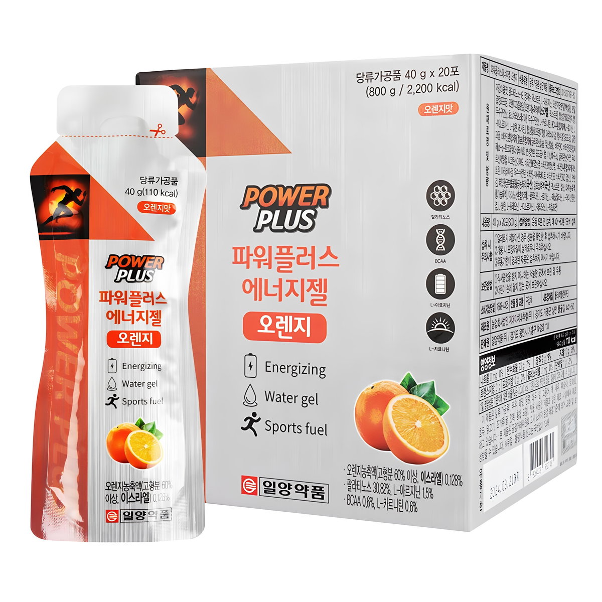 일양약품 파워플러스 에너지젤 오렌지맛, 40g, 20개