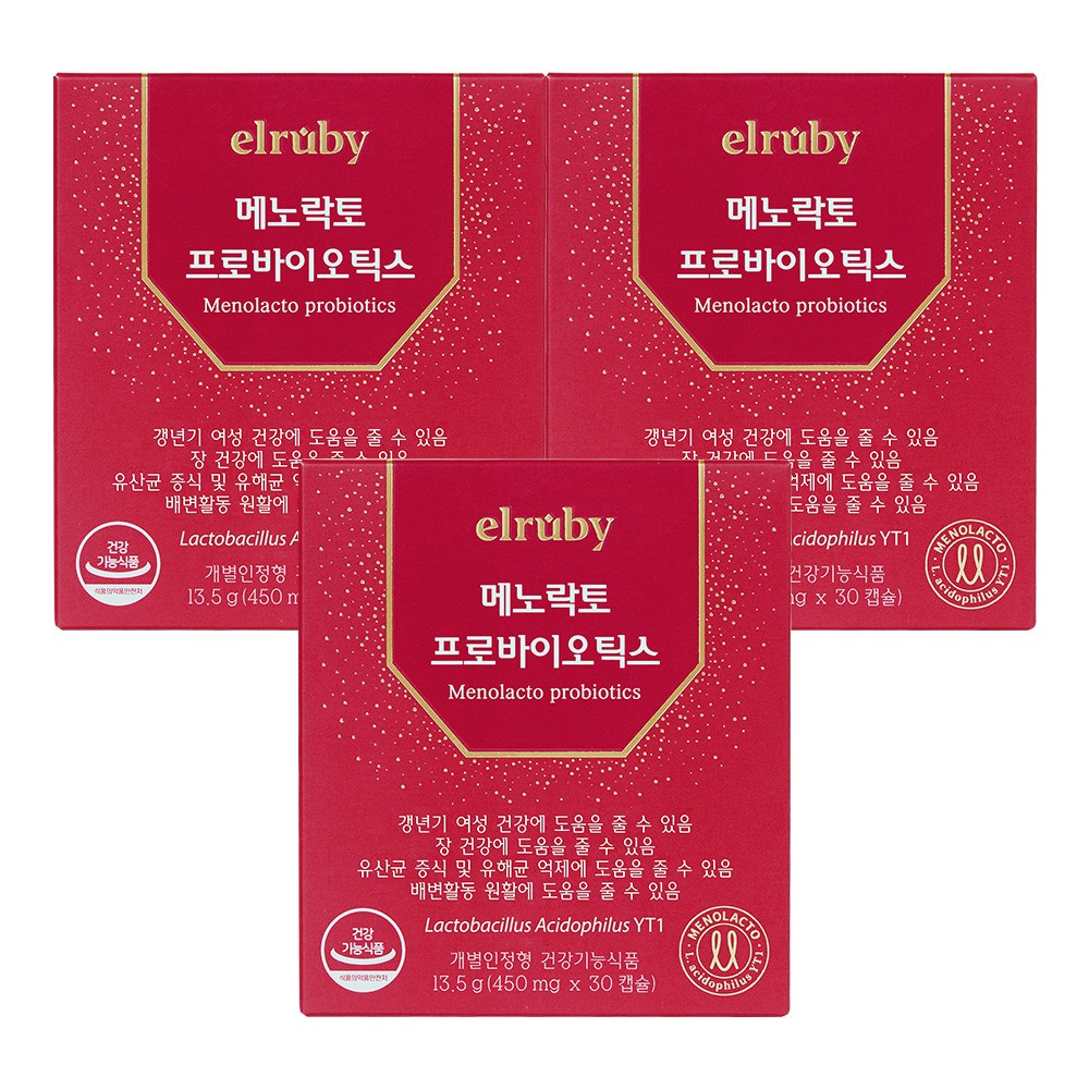 [휴온스N 공식] 메노락토 프로바이오틱스 갱년기 유산균 yt1 1개월분, 30정, 3개