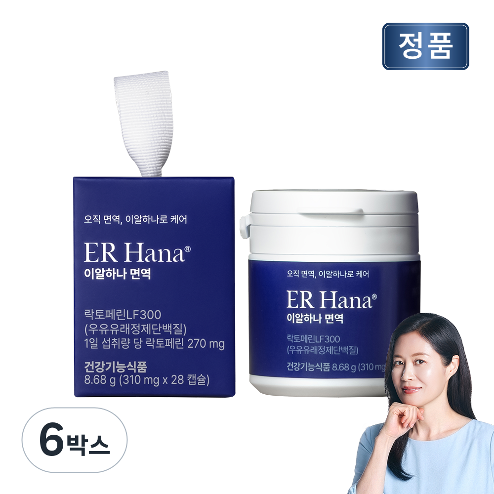이알하나 면역 LF300 온가족 면역력 영양제, 6박스, 28정