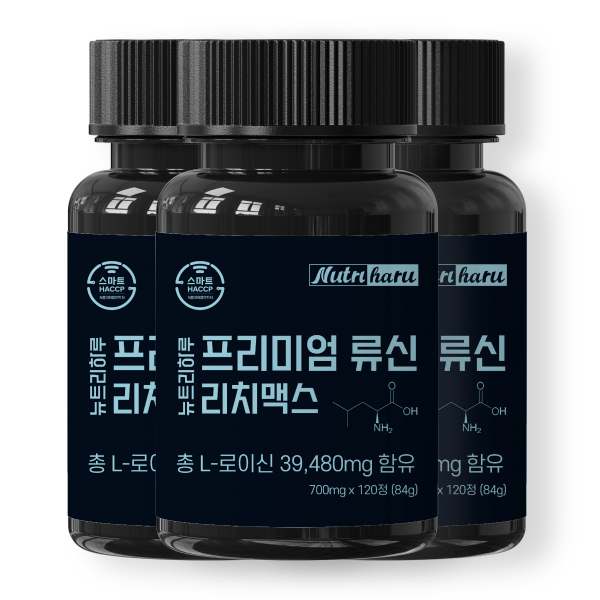 뉴트리하루 프리미엄 초고함량 류신 단백질 타블렛 노인 보충제, 120정, 3개