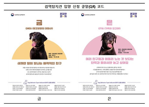 모바일 '원클릭'으로 탐지견 6마리 입양길 활짝
