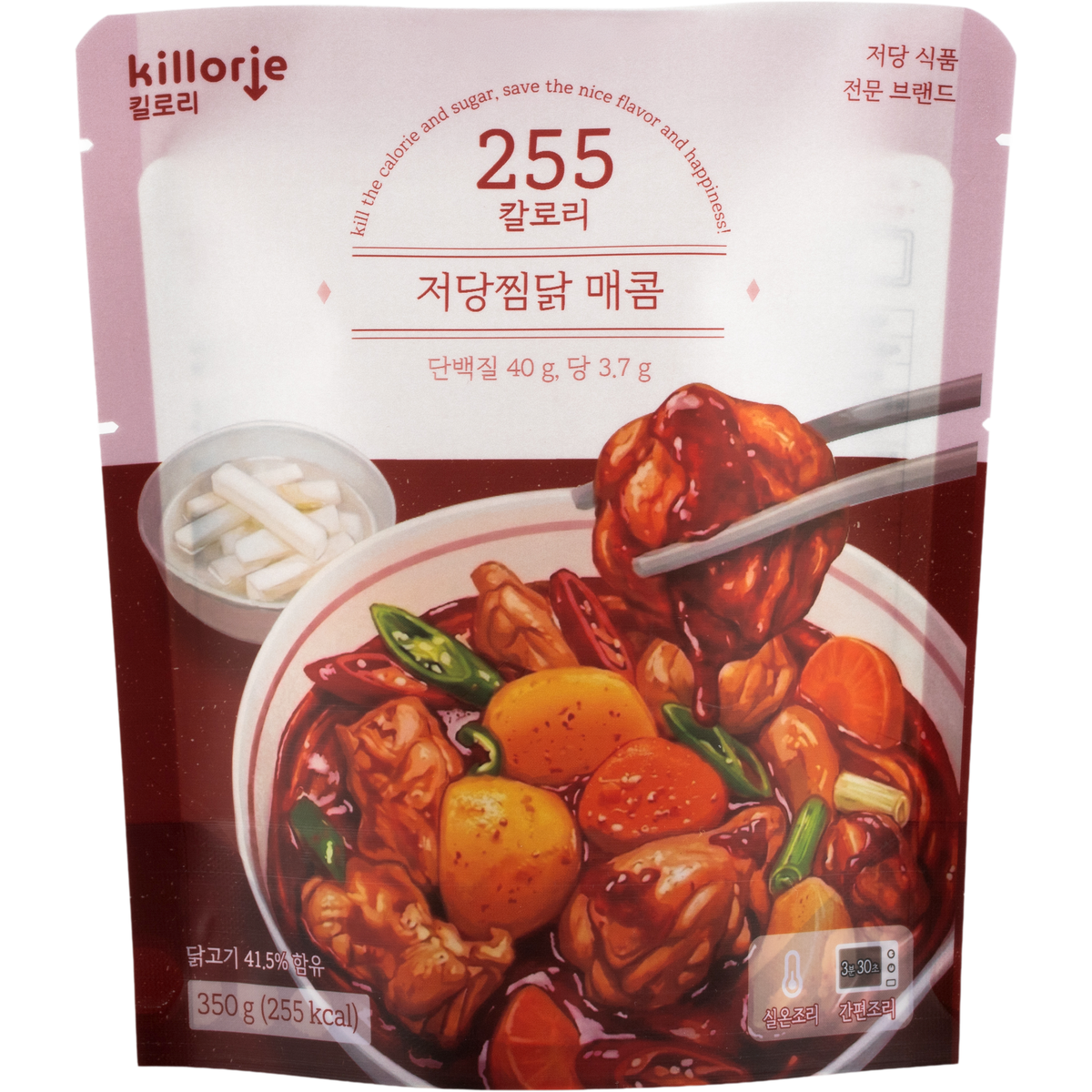 킬로리 저당찜닭 매콤, 4개, 350g