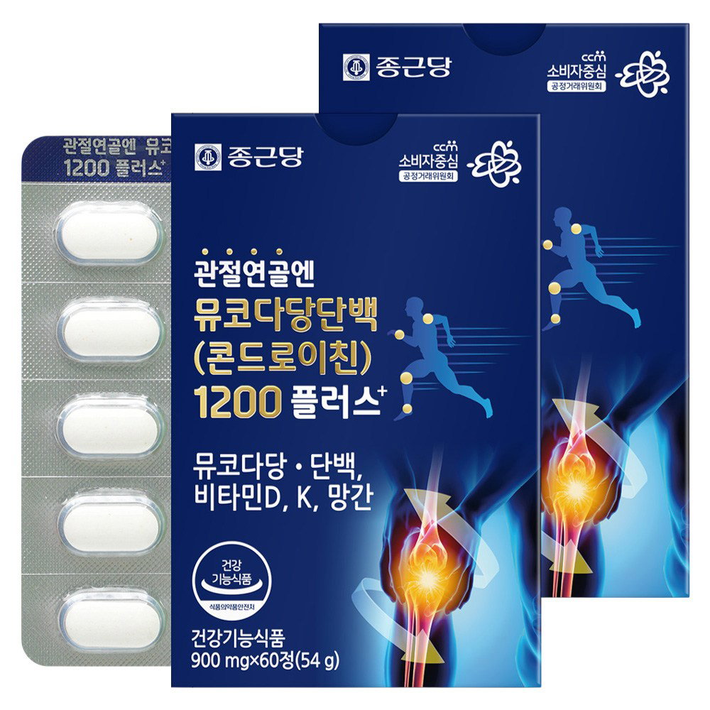 종근당 정품 관절연골엔 뮤코다당단백 콘드로이친 1200 플러스